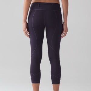 Lululemon Pace Rival Crop Legging Black Grape